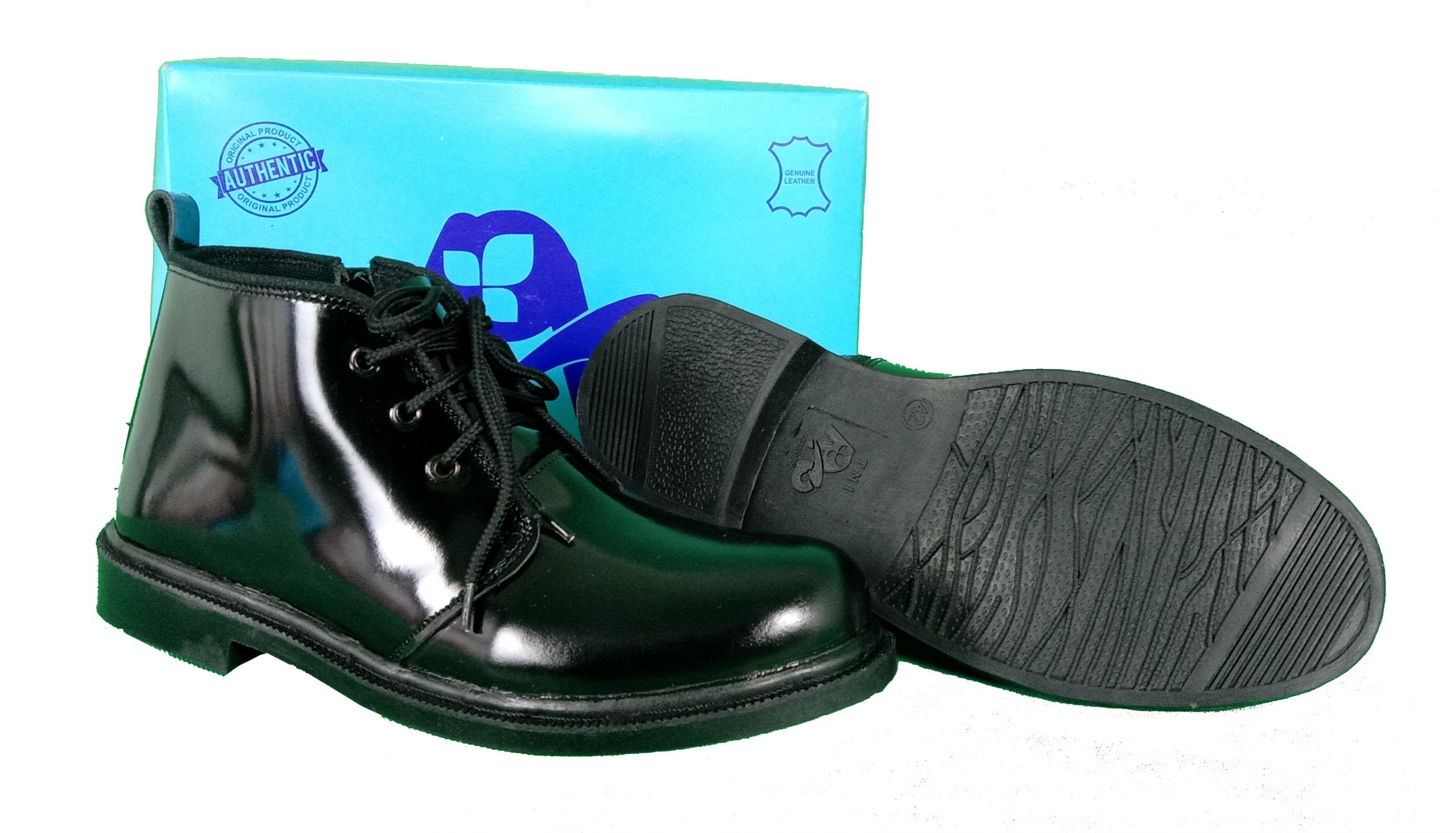 Sepatu PDH Lak Tali Hitam (RAB-L01)